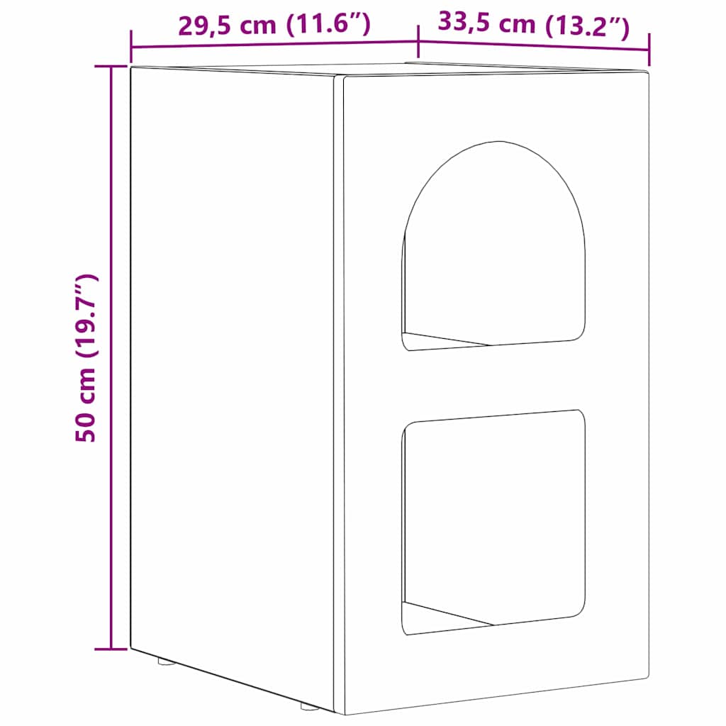 Noćni ormarić 2 pcs Crna 29,5 x 33,5 x 50 cm Konstruirano drvo