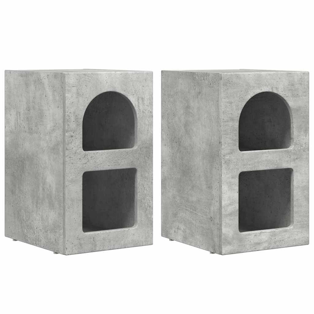 Noćni ormarić 2 pcs Betonski sivi 29,5 x 33,5 x 50 cm