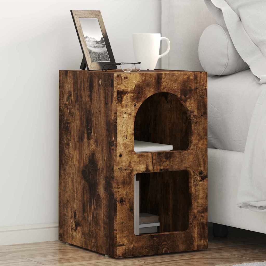 Noćni ormarić 2 pcs Dimljeni hrast 29,5 x 33,5 x 50 cm