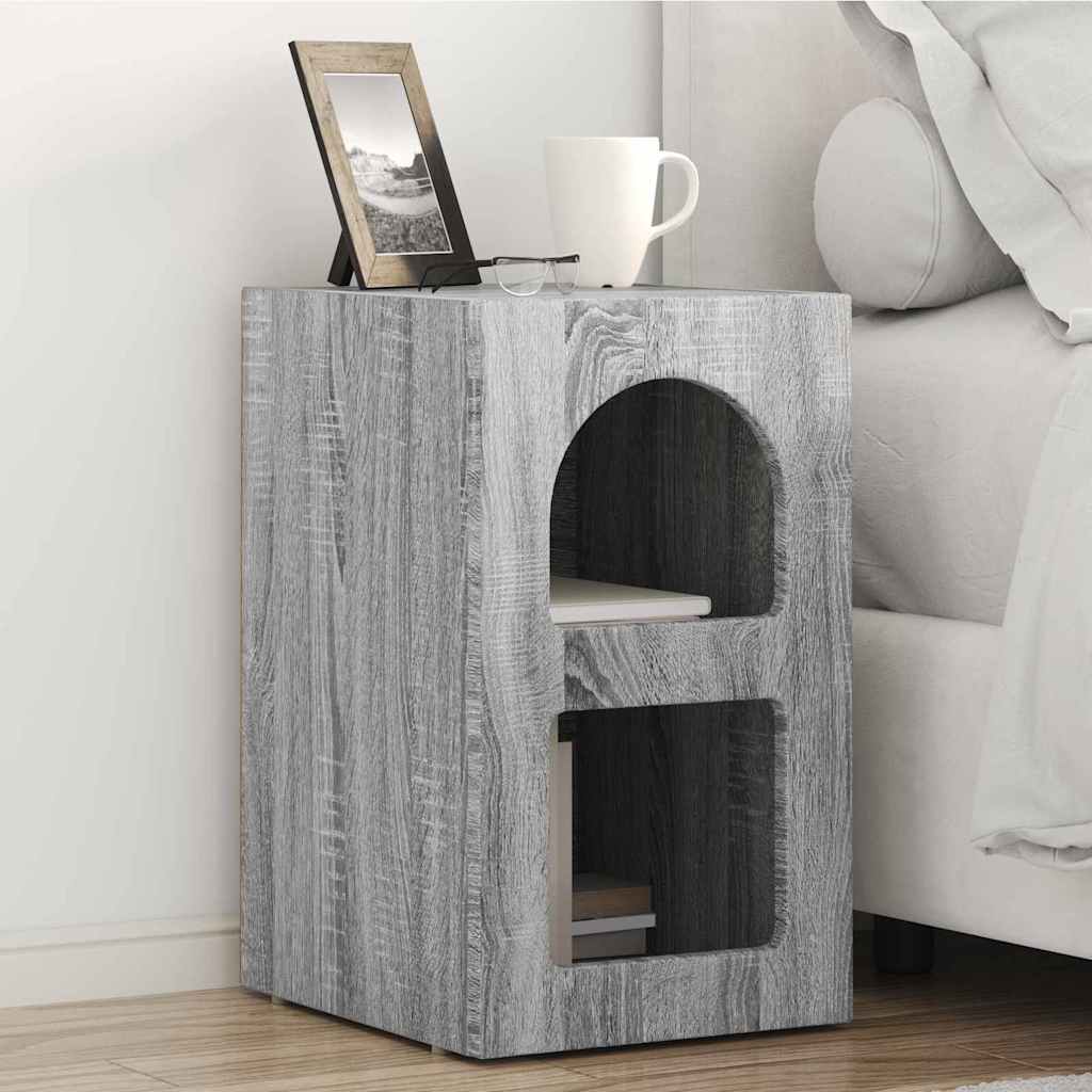 Noćni ormarić 2 pcs Siva Sonoma 29,5 x 33,5 x 50 cm