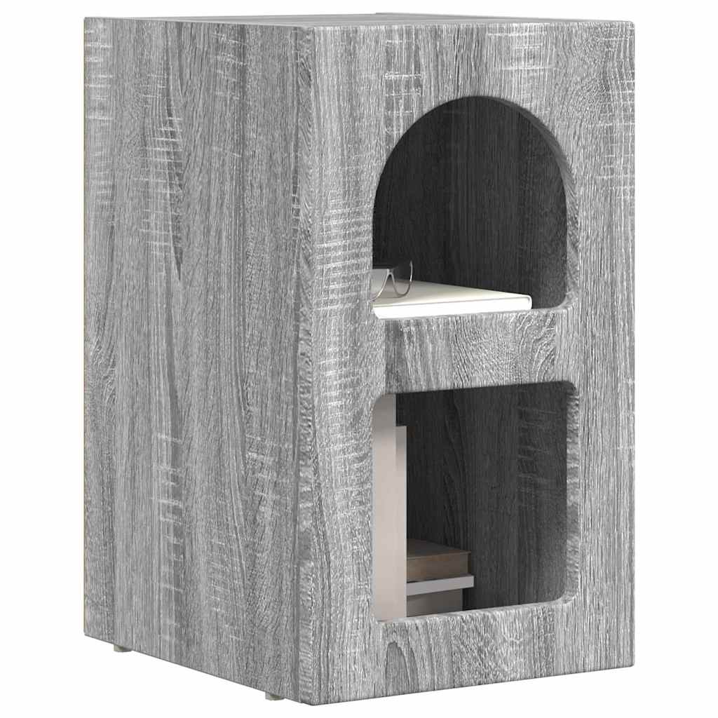 Noćni ormarić 2 pcs Siva Sonoma 29,5 x 33,5 x 50 cm