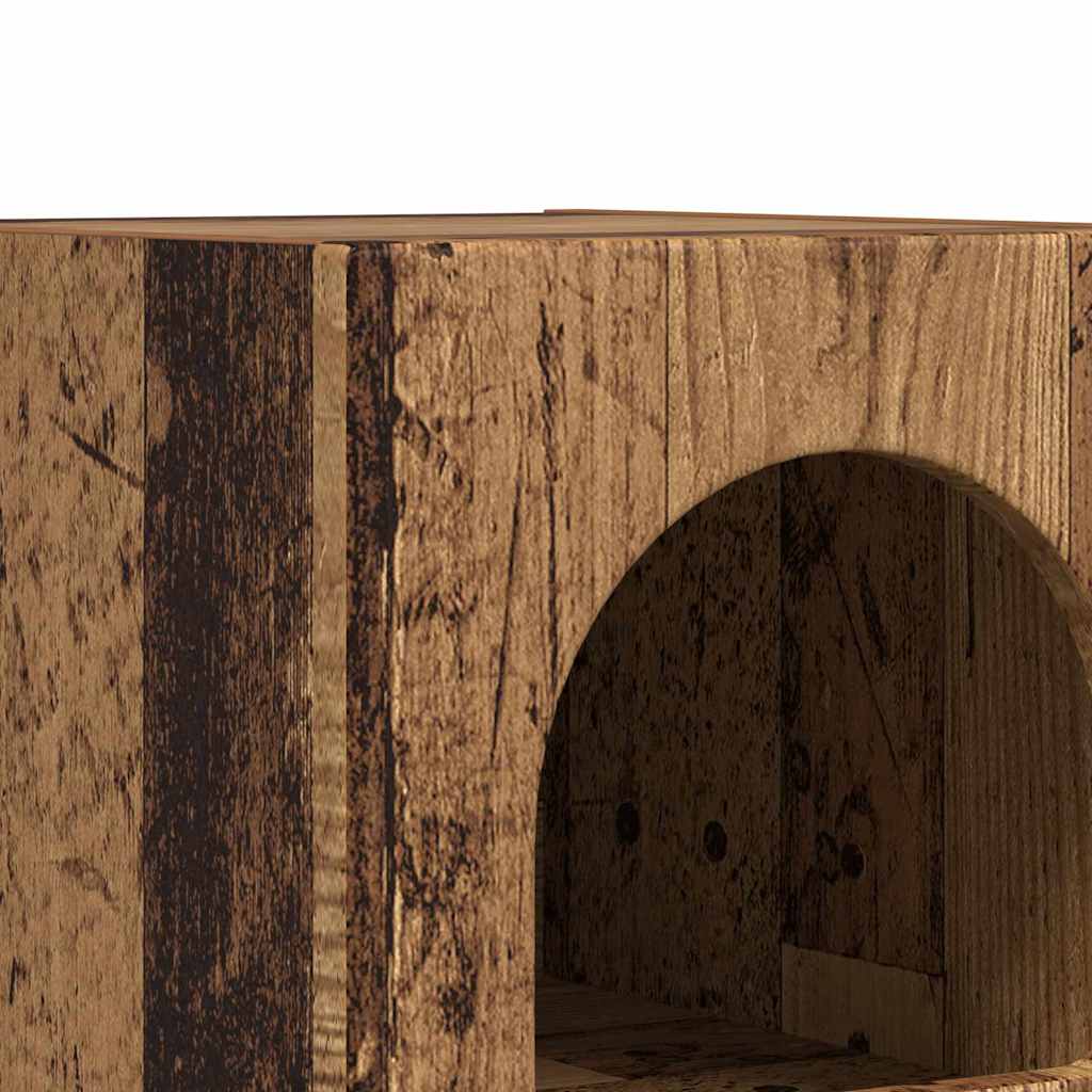 Noćni ormarić 2 pcs Staro drvo 29,5 x 33,5 x 50 cm