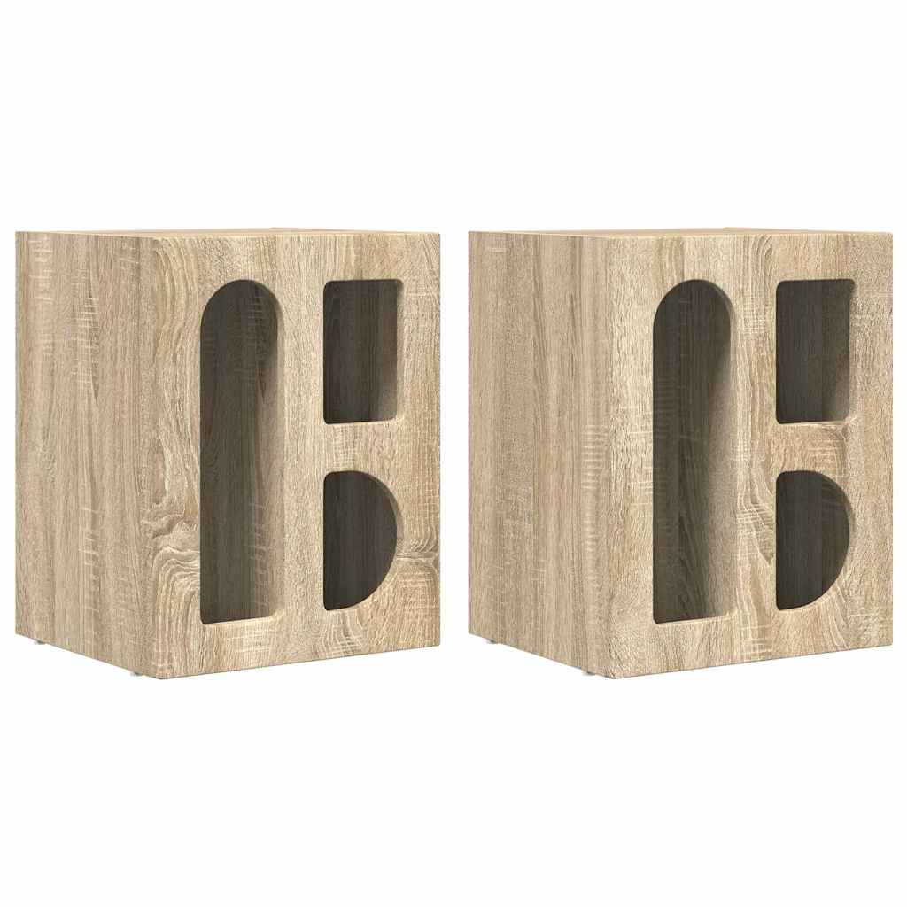 Noćni ormarić 2 pcs Sonoma hrast 40 x 35 x 50 cm