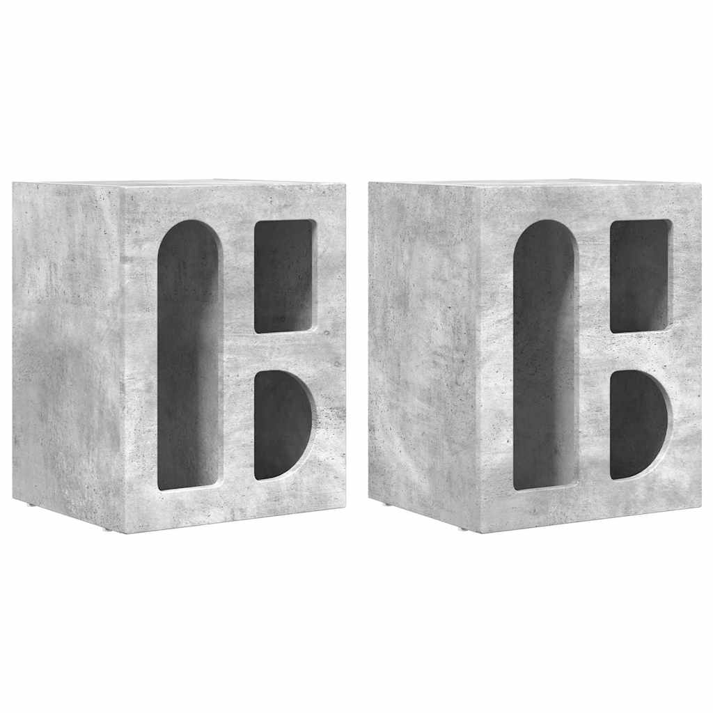 Noćni ormarić 2 pcs Betonski sivi 40 x 35 x 50 cm