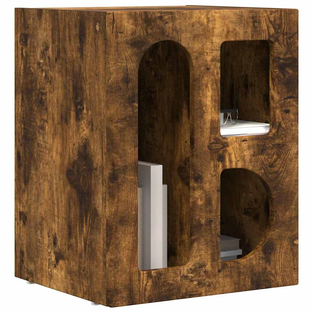 Noćni ormarić Dimljeni hrast 40 x 35 x 50 cm Konstruirano drvo