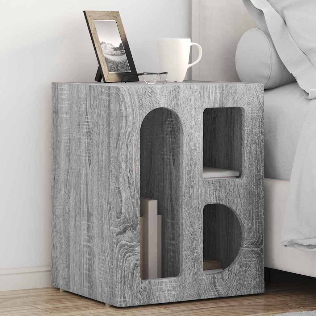 Noćni ormarić 2 pcs Siva Sonoma 40 x 35 x 50 cm