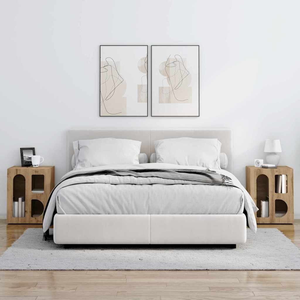 Noćni ormarić 2 pcs Umjetnički hrast 40 x 35 x 50 cm