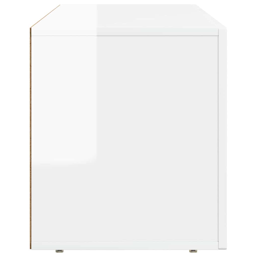 TV ormar Visoki sjaj bijela 100 x 35 x 40 cm Konstruirano drvo