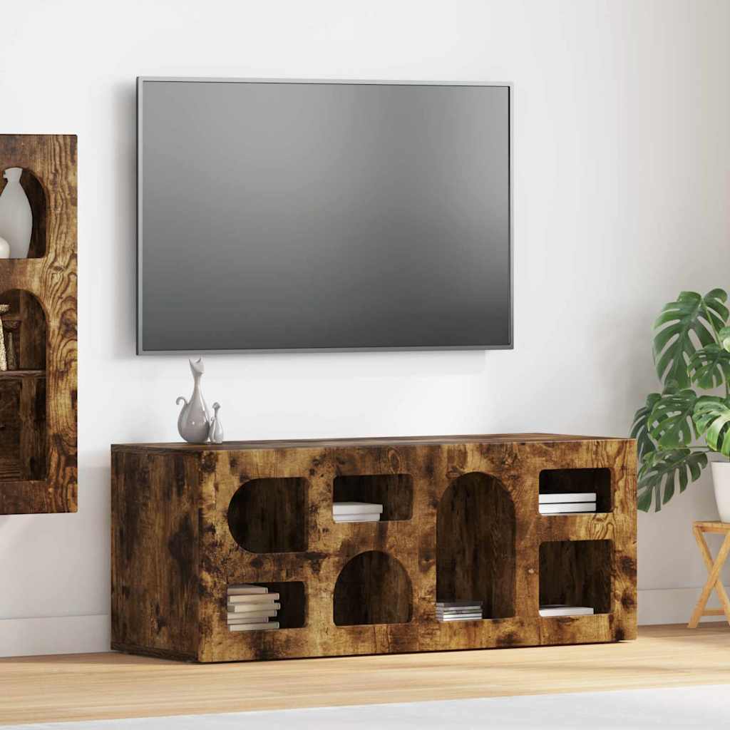 TV ormar Dimljeni hrast 100 x 35 x 40 cm Konstruirano drvo