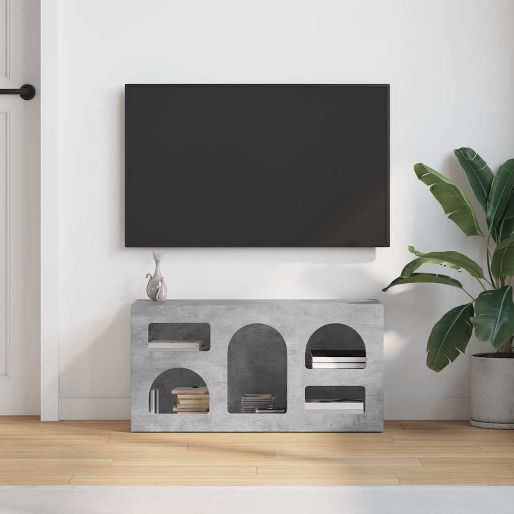 TV ormar Betonski sivi 80 x 35 x 40 cm Konstruirano drvo