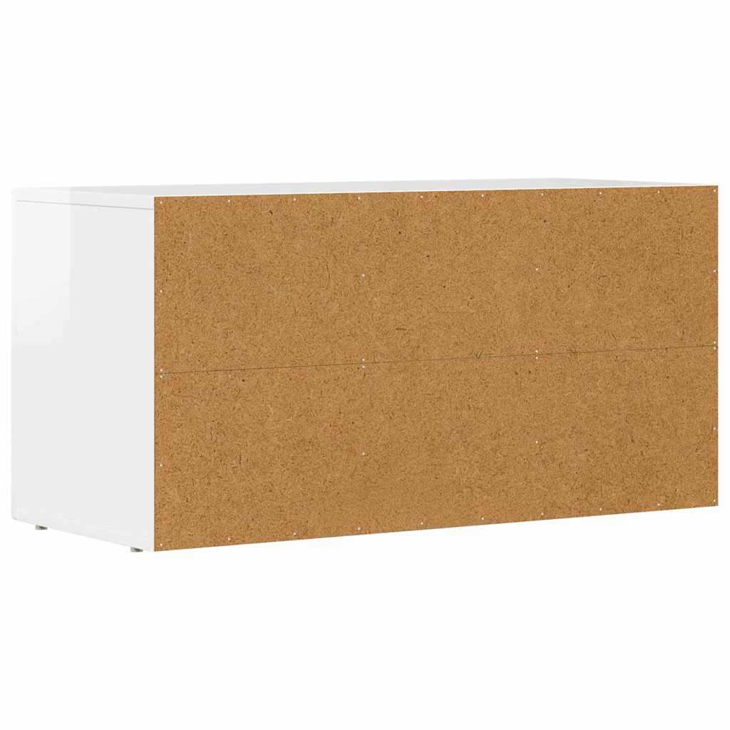 TV ormar Visoki sjaj bijela 80 x 35 x 40 cm Konstruirano drvo