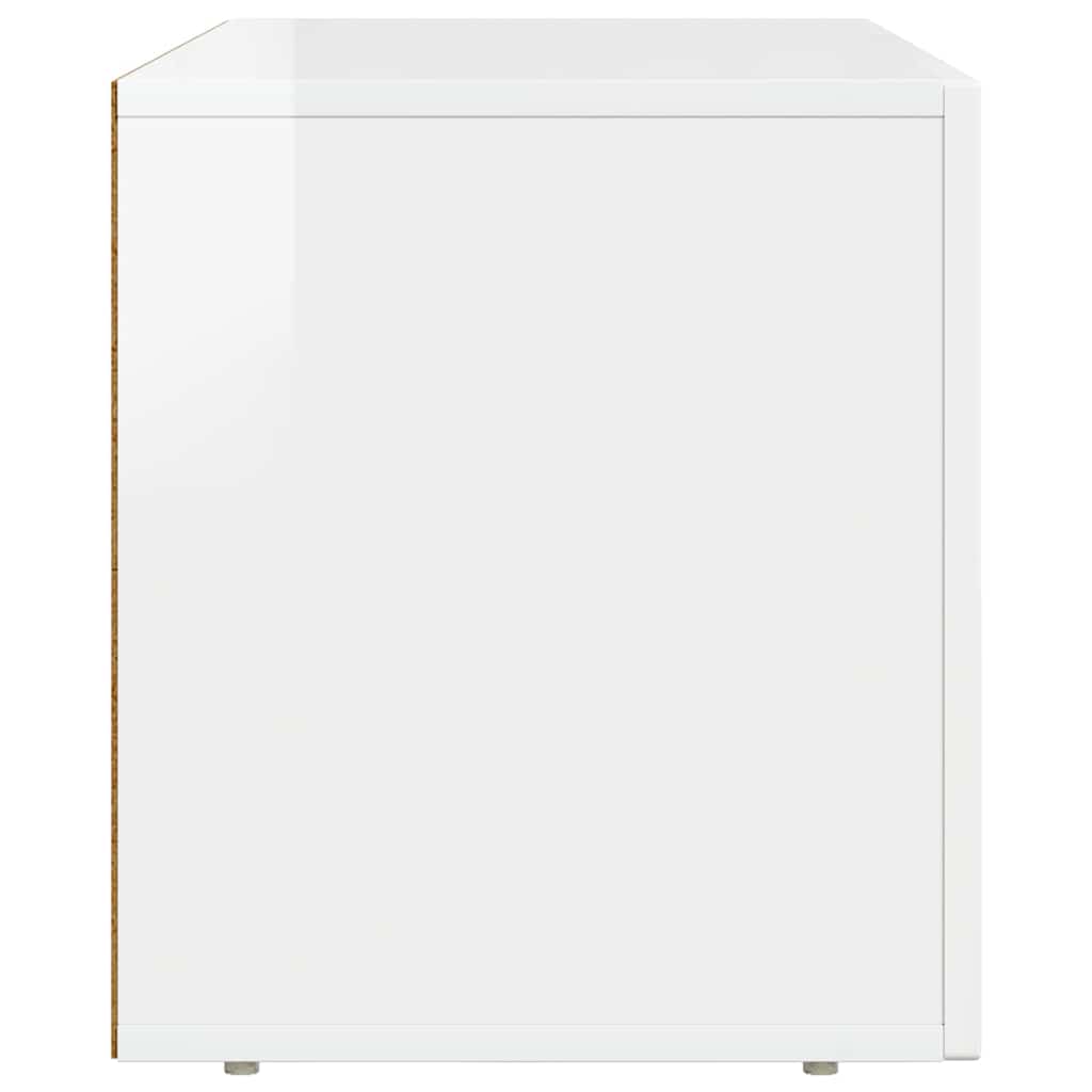 TV ormar Visoki sjaj bijela 80 x 35 x 40 cm Konstruirano drvo