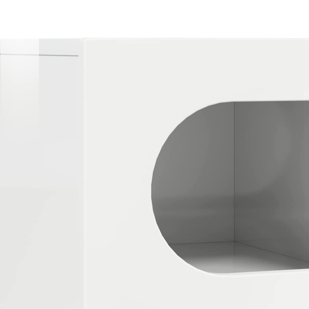 TV ormar Visoki sjaj bijela 60 x 35 x 40 cm Konstruirano drvo