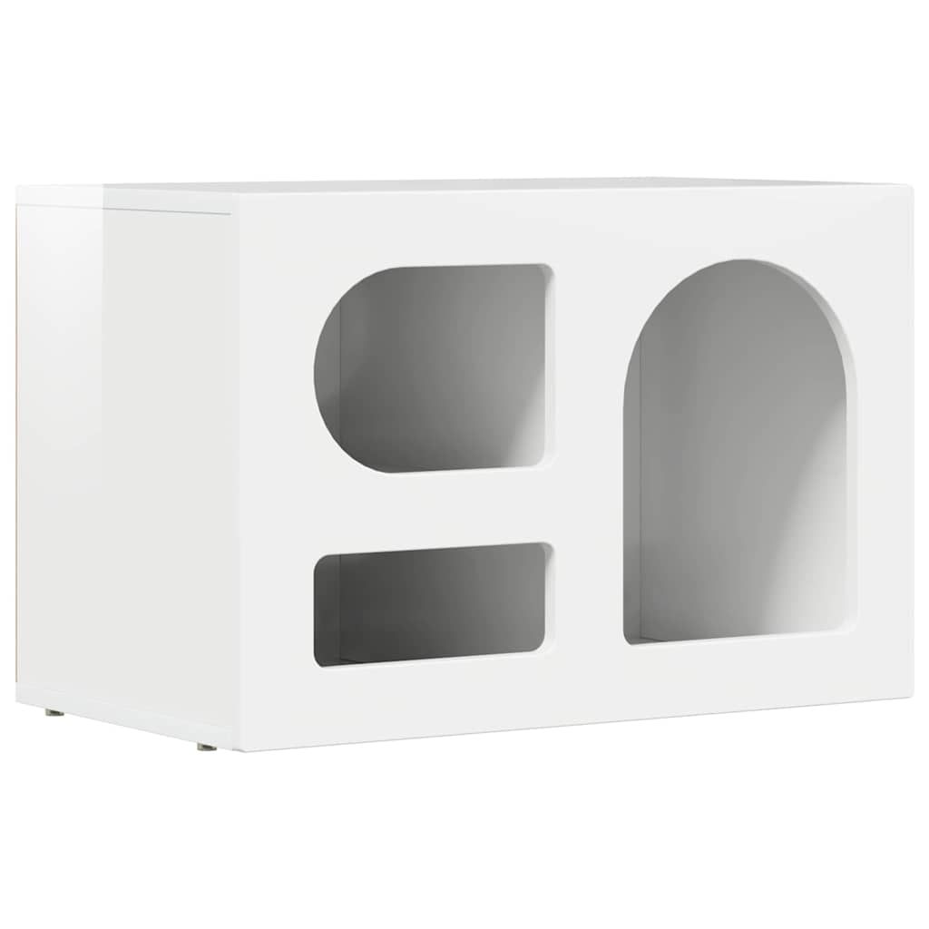 TV ormar Visoki sjaj bijela 60 x 35 x 40 cm Konstruirano drvo