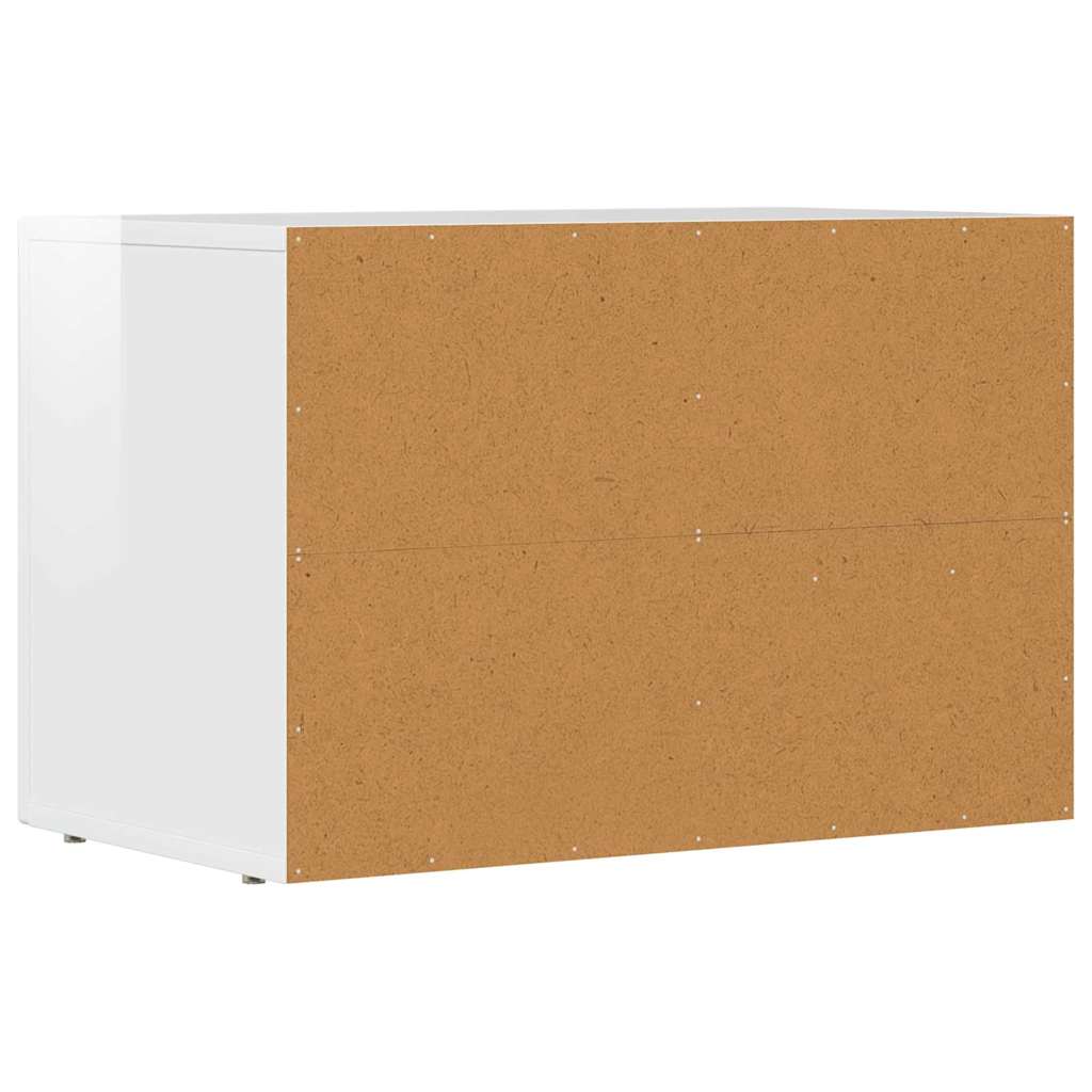 TV ormar Visoki sjaj bijela 60 x 35 x 40 cm Konstruirano drvo