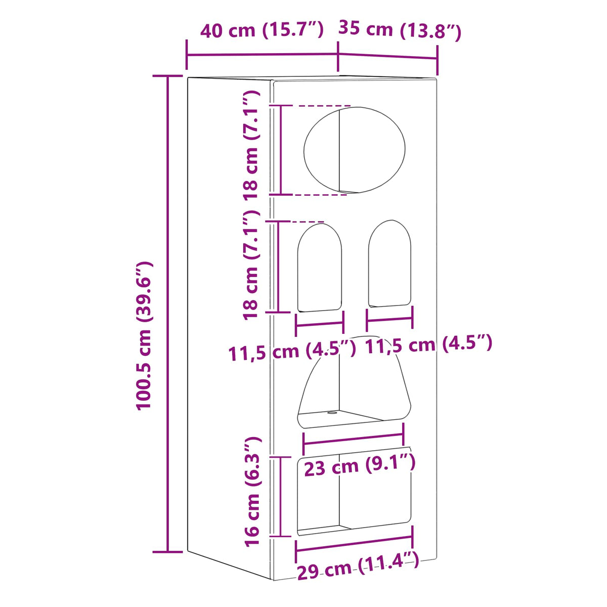 Kreveta Bijelo 40 x 35 x 100,5 cm Konstruirano drvo