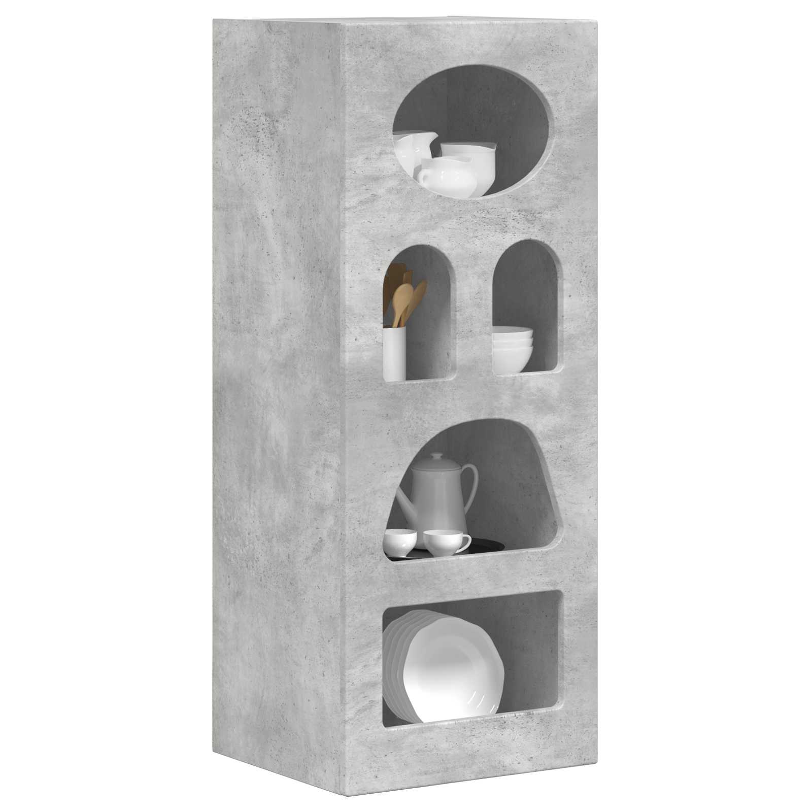 Kreveta Betonski sivi 40 x 35 x 100,5 cm Konstruirano drvo