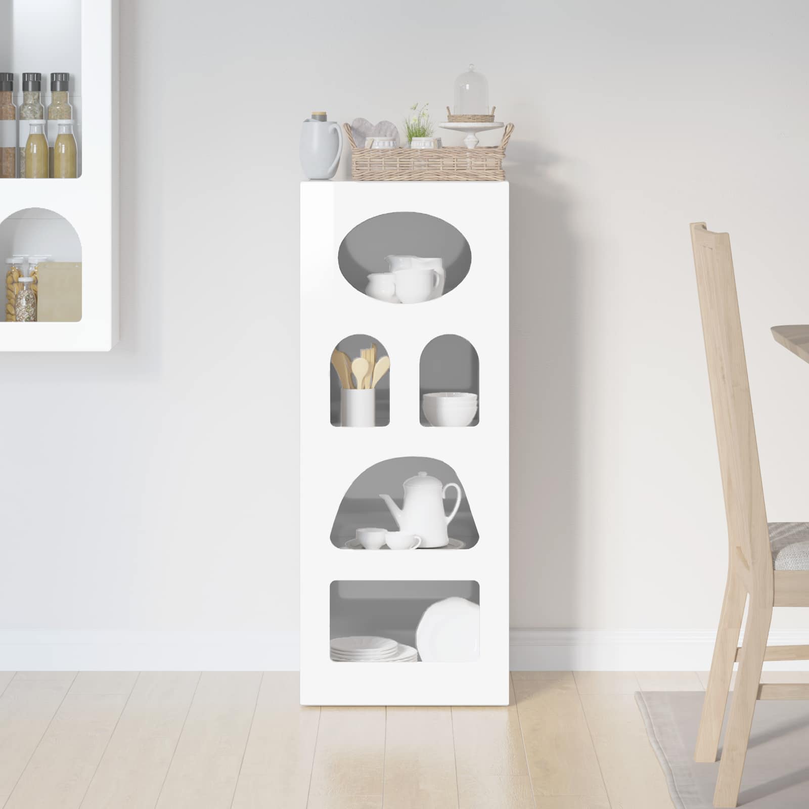 Kreveta Visoki sjaj bijela 40 x 35 x 100,5 cm Konstruirano drvo