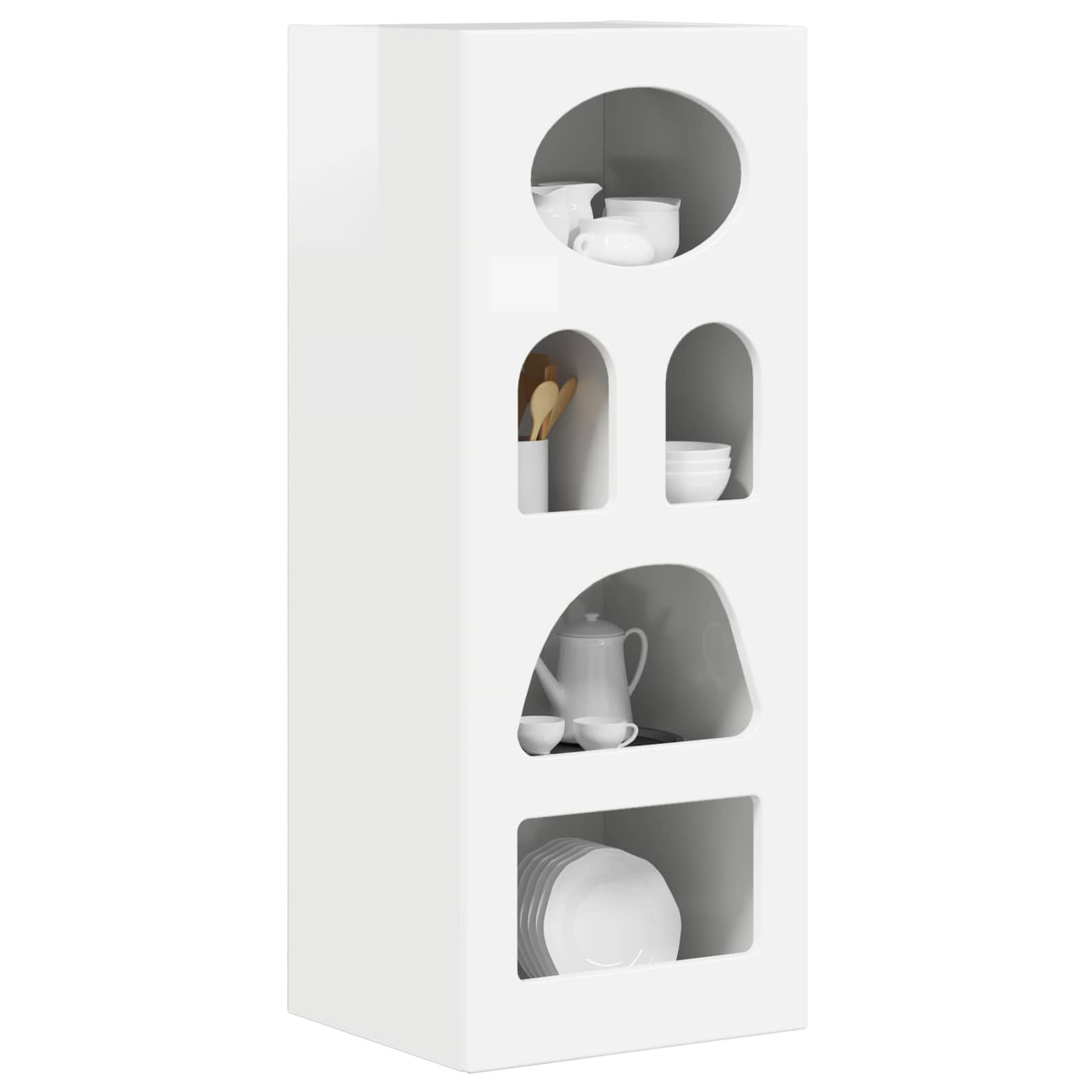Kreveta Visoki sjaj bijela 40 x 35 x 100,5 cm Konstruirano drvo