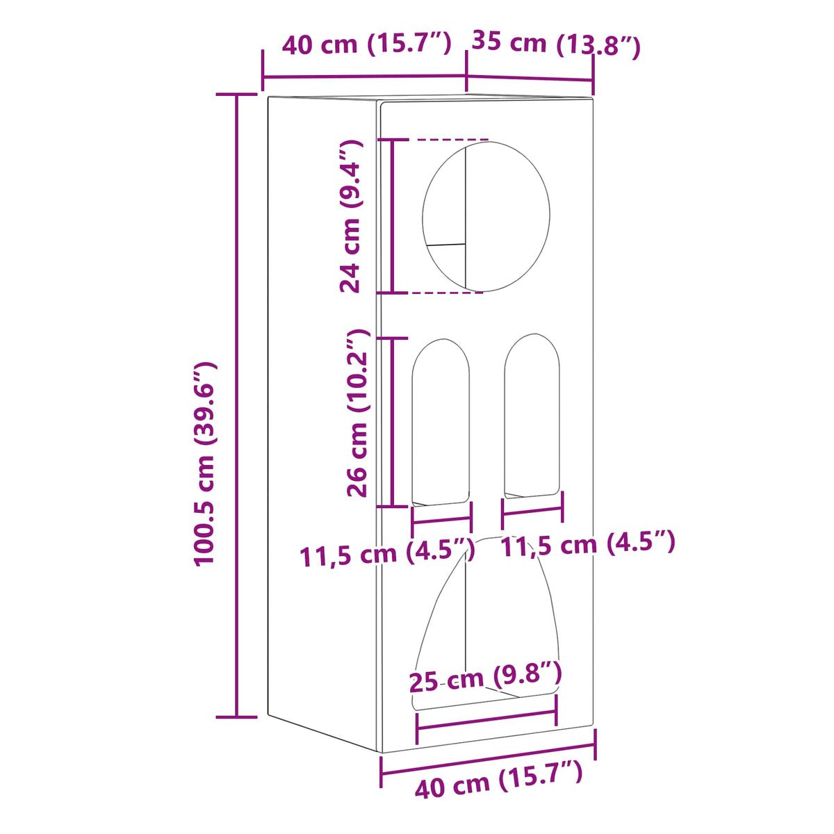 Kreveta Bijelo 40 x 35 x 100.5 cm Konstruirano drvo