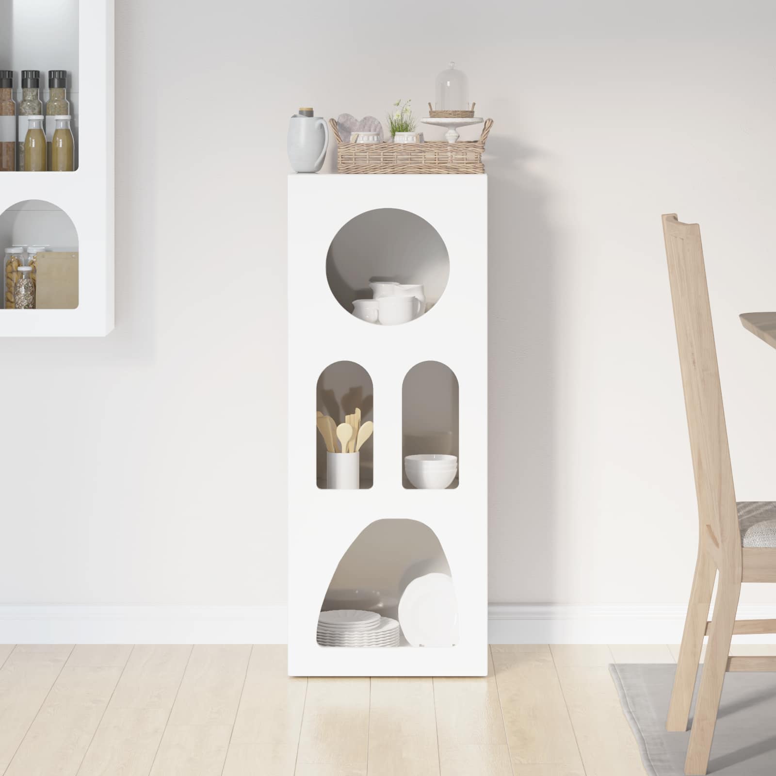 Kreveta Visoki sjaj bijela 40 x 35 x 100.5 cm Konstruirano drvo