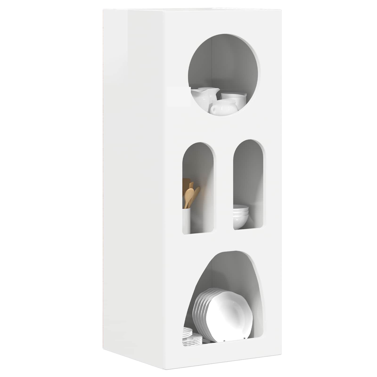 Kreveta Visoki sjaj bijela 40 x 35 x 100.5 cm Konstruirano drvo