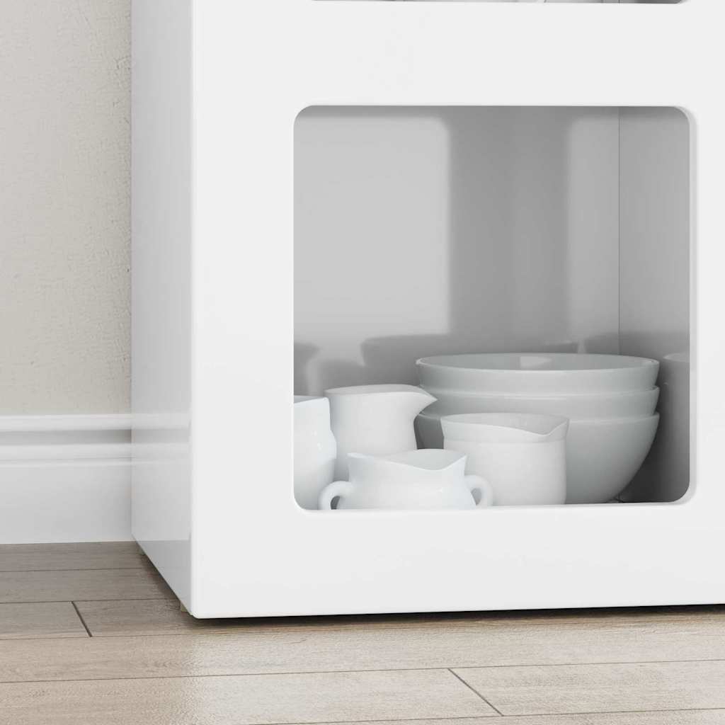 Kreveta Visoki sjaj bijela 59 x 35 x 80.5 cm Konstruirano drvo