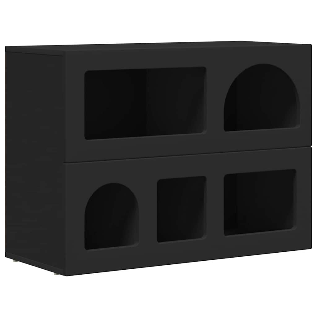 Kreveta Crna 80.5 x 35 x 59 cm Konstruirano drvo