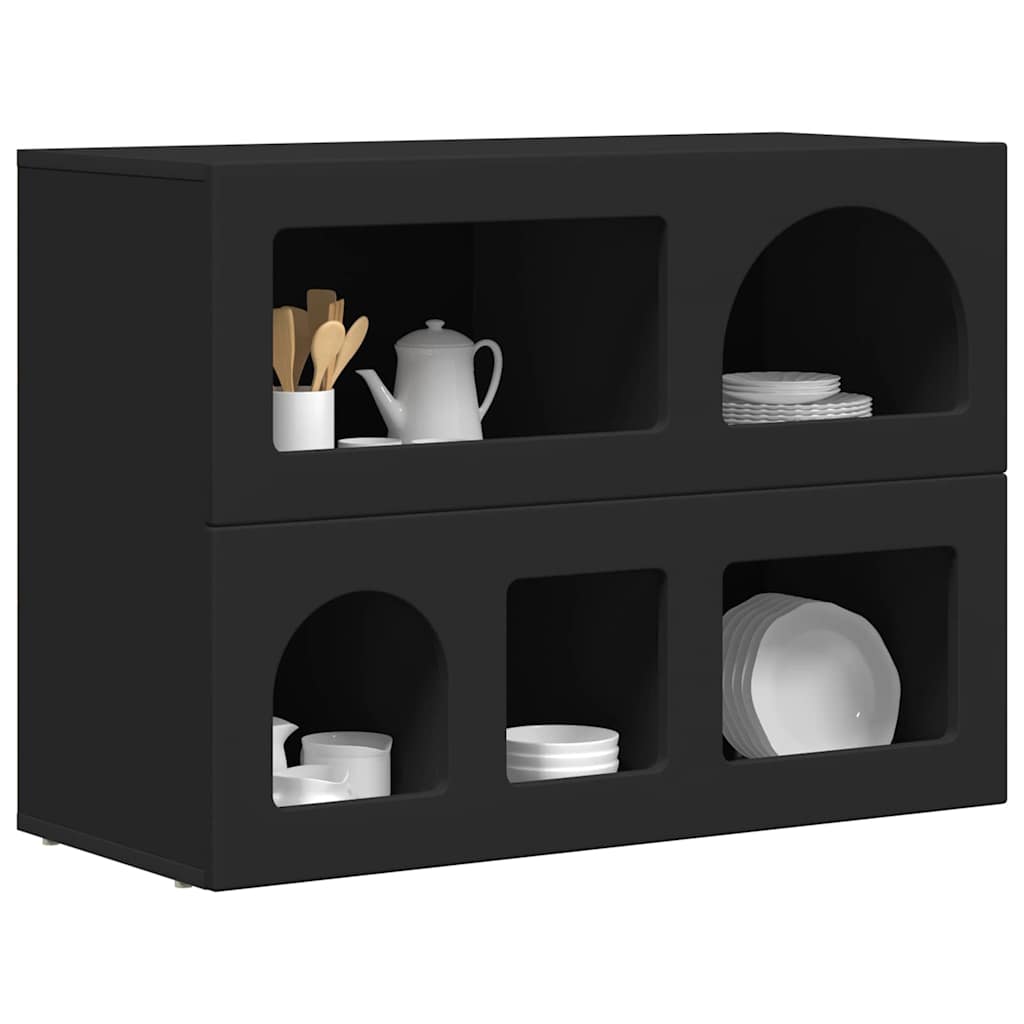 Kreveta Crna 80.5 x 35 x 59 cm Konstruirano drvo
