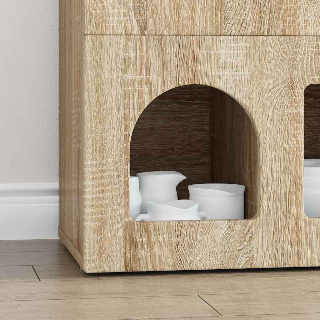 Kreveta Sonoma hrast 80.5 x 35 x 59 cm Konstruirano drvo