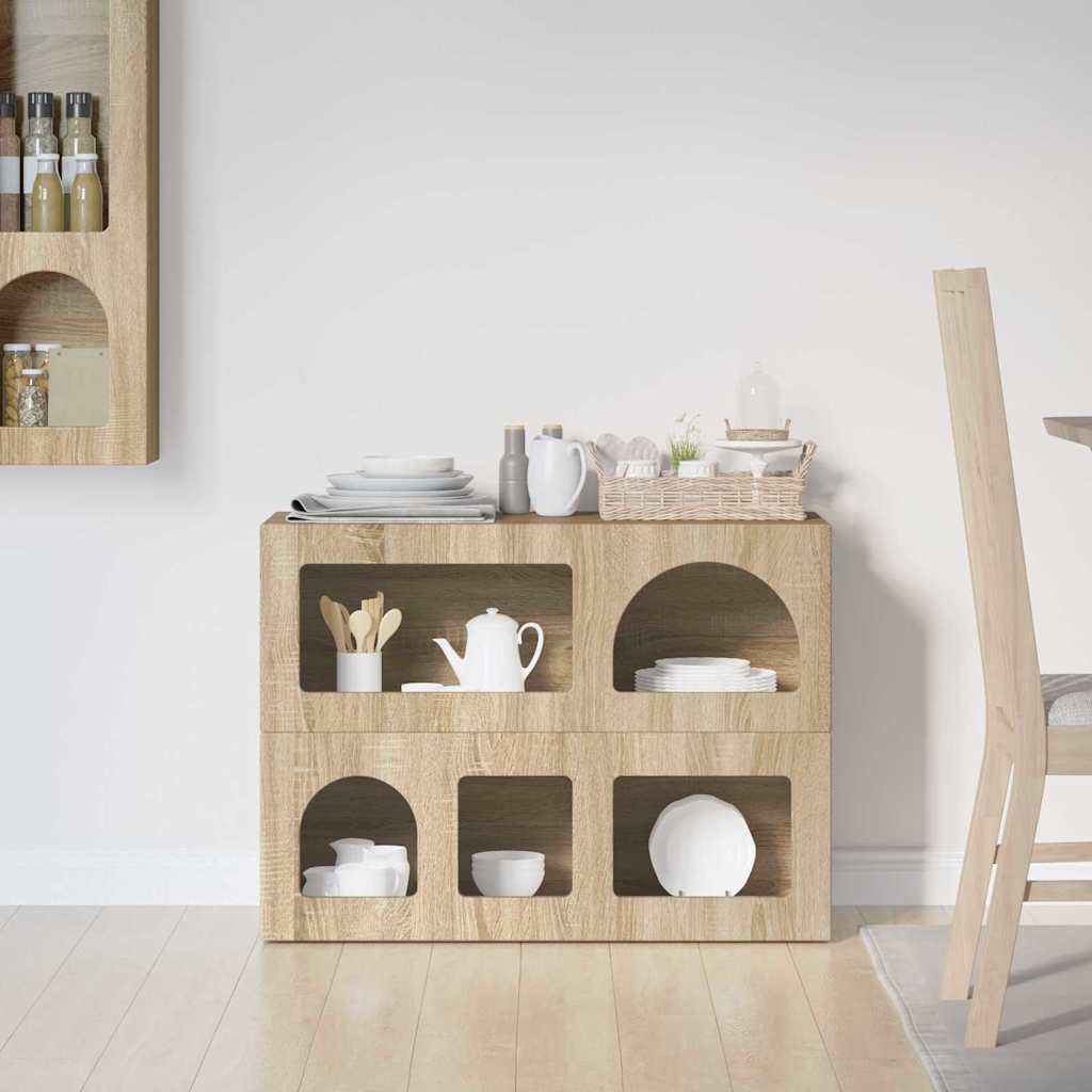 Kreveta Sonoma hrast 80.5 x 35 x 59 cm Konstruirano drvo