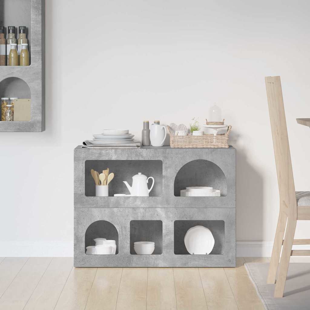 Kreveta Betonski sivi 80.5 x 35 x 59 cm Konstruirano drvo