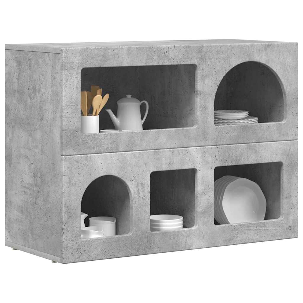 Kreveta Betonski sivi 80.5 x 35 x 59 cm Konstruirano drvo