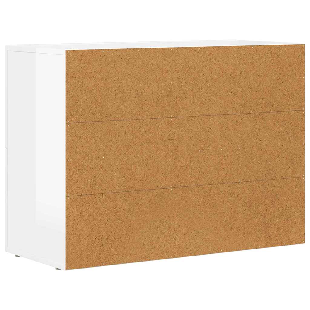 Kreveta Visoki sjaj bijela 80.5 x 35 x 59 cm Konstruirano drvo