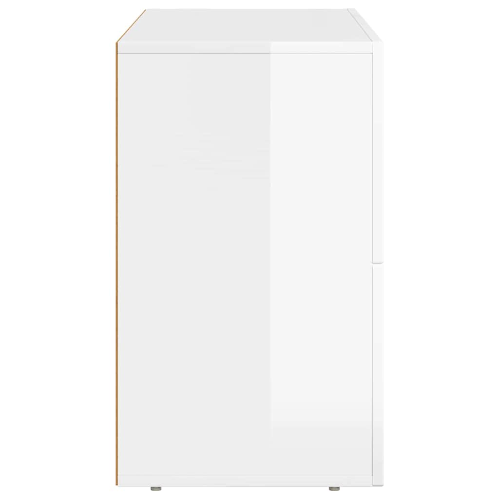 Kreveta Visoki sjaj bijela 80.5 x 35 x 59 cm Konstruirano drvo