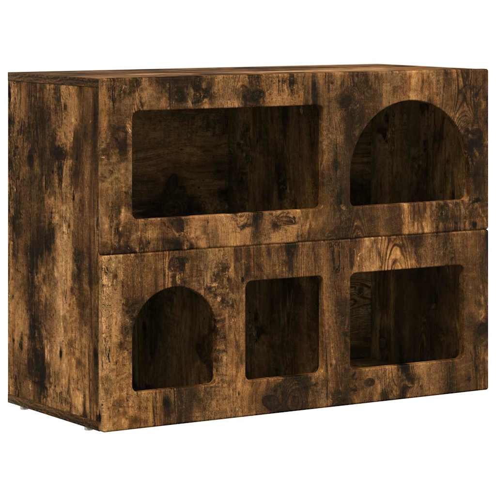 Kreveta Dimljeni hrast 80.5 x 35 x 59 cm Konstruirano drvo