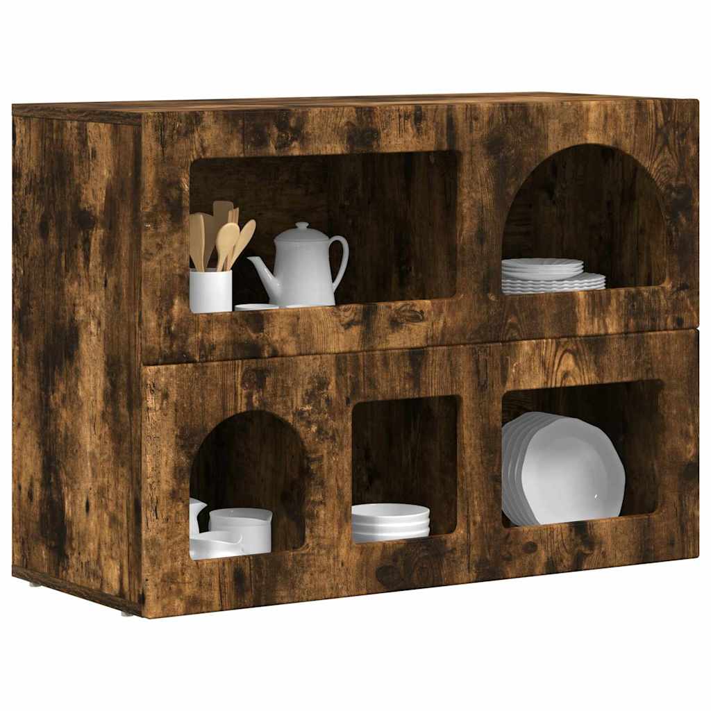 Kreveta Dimljeni hrast 80.5 x 35 x 59 cm Konstruirano drvo