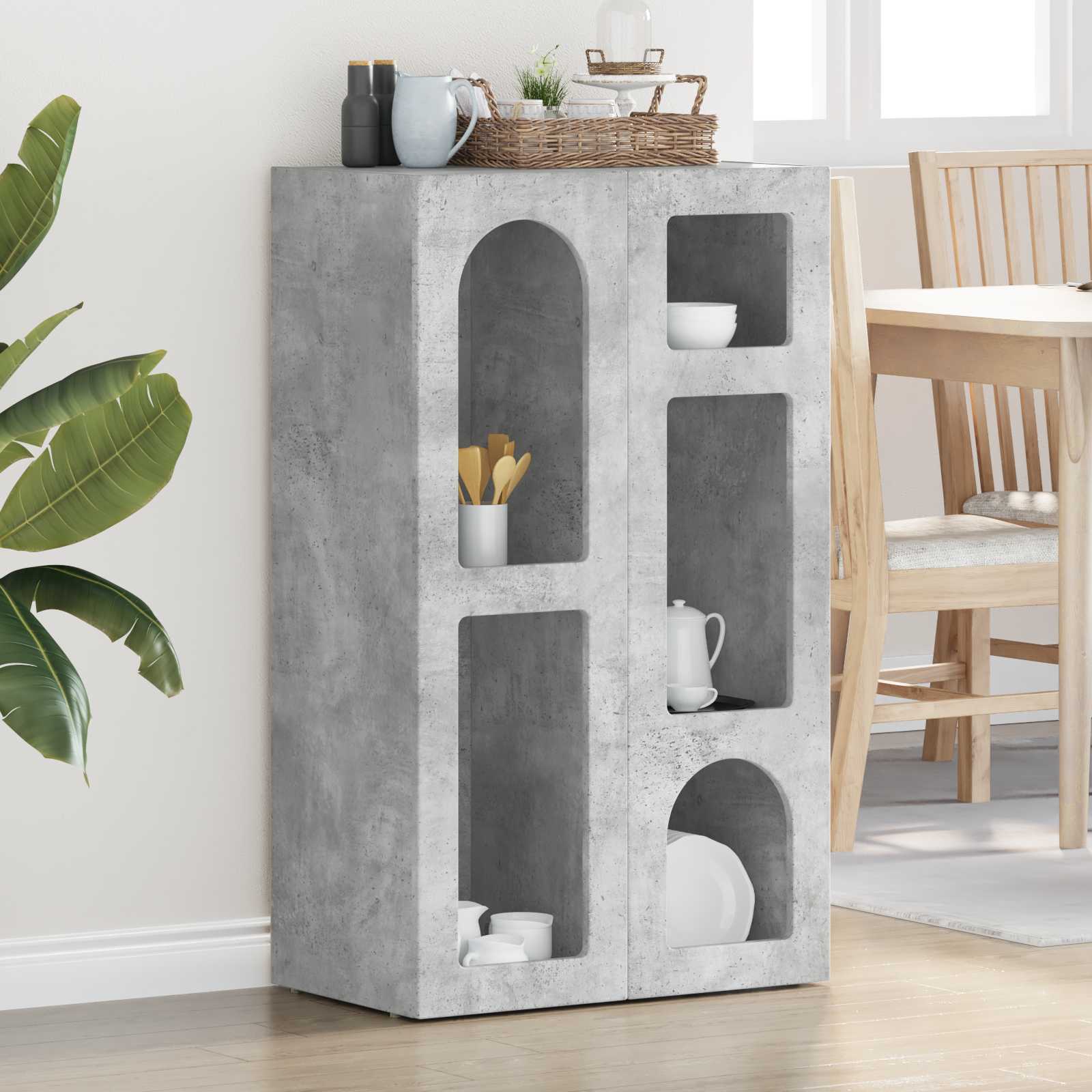 Kreveta Betonski sivi 59 x 35 x 100,5 cm Konstruirano drvo