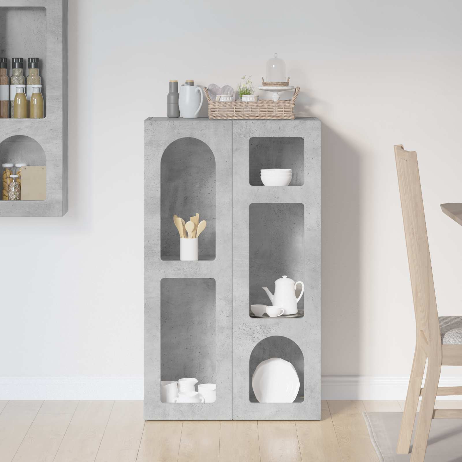 Kreveta Betonski sivi 59 x 35 x 100,5 cm Konstruirano drvo