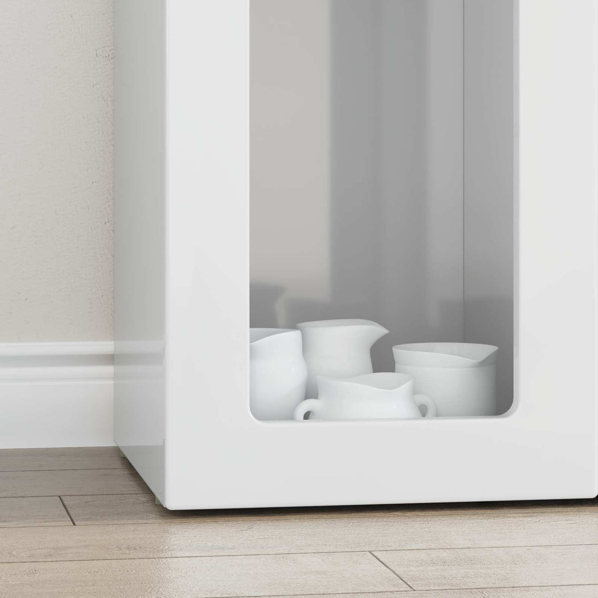 Kreveta Visoki sjaj bijela 59 x 35 x 100,5 cm Konstruirano drvo