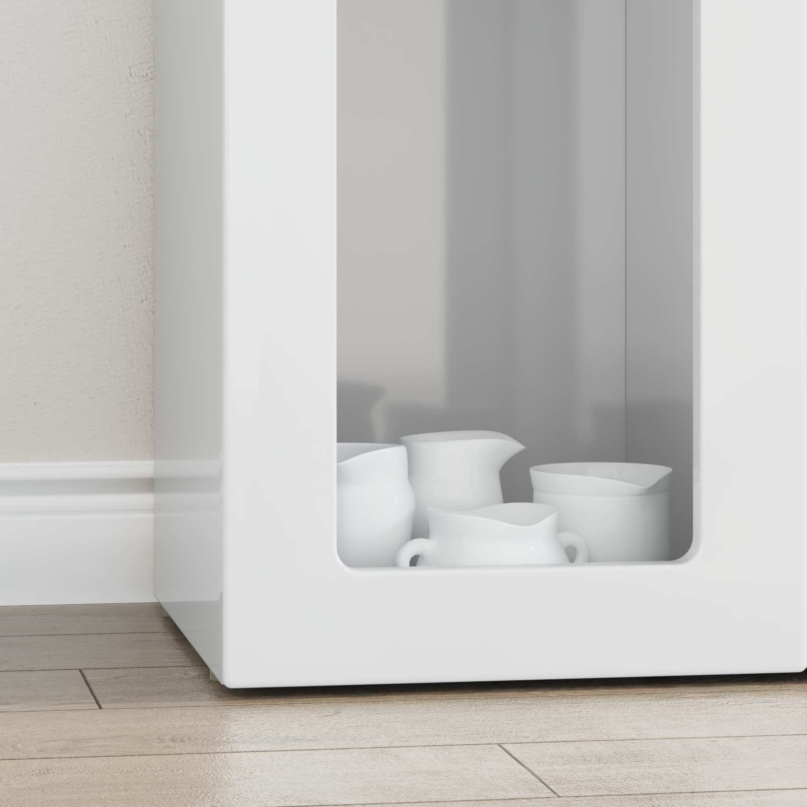 Kreveta Visoki sjaj bijela 59 x 35 x 100,5 cm Konstruirano drvo