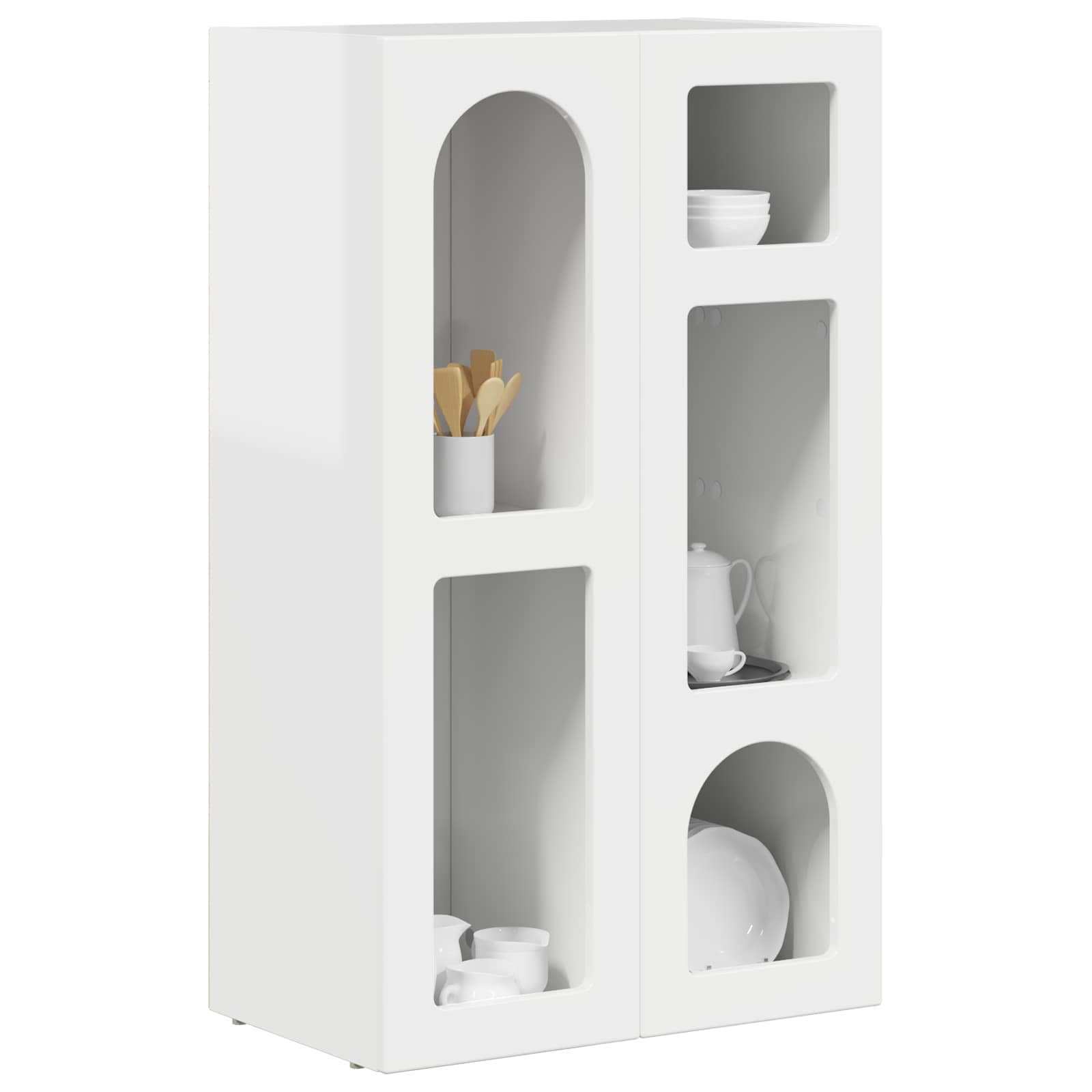 Kreveta Visoki sjaj bijela 59 x 35 x 100,5 cm Konstruirano drvo