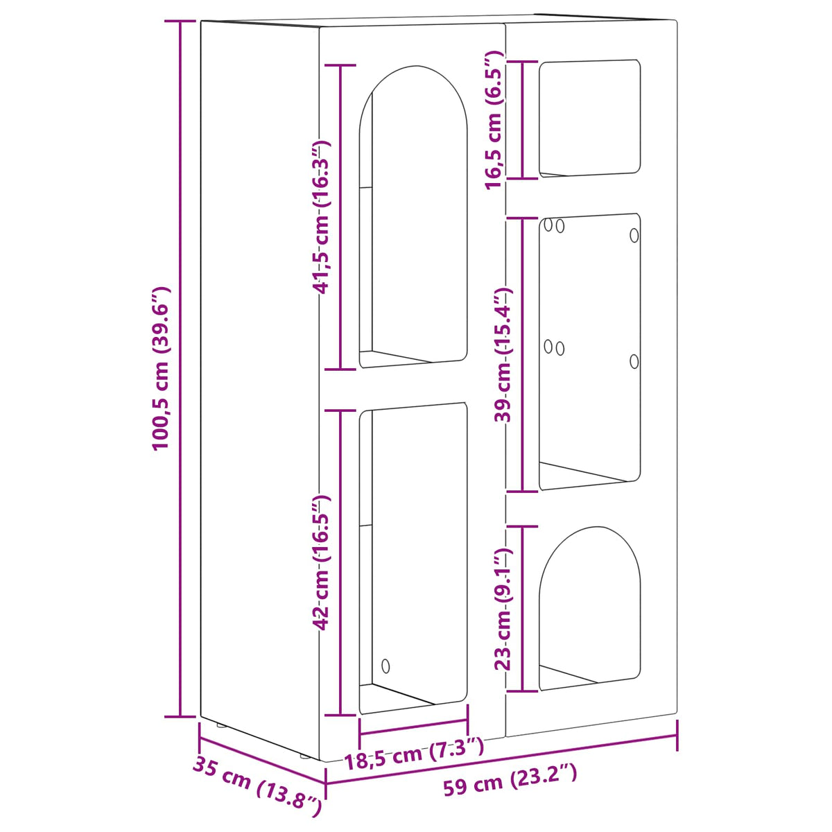 Kreveta Visoki sjaj bijela 59 x 35 x 100,5 cm Konstruirano drvo