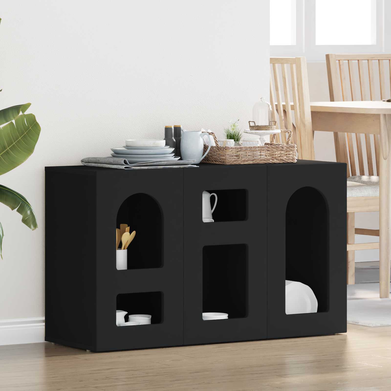 Kreveta Crna 100 x 35 x 59 cm Konstruirano drvo
