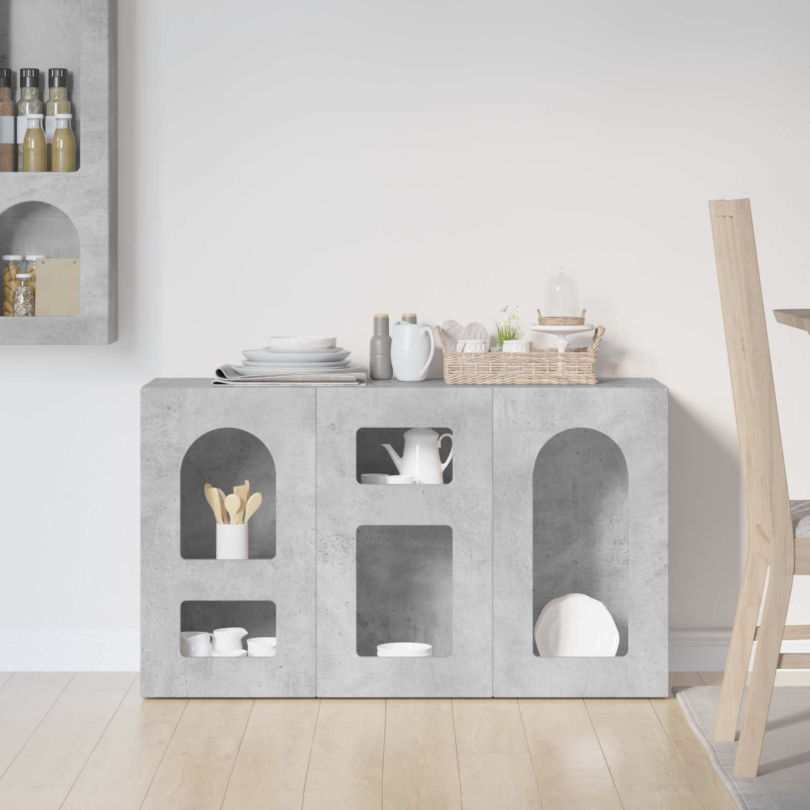 Kreveta Betonski sivi 100 x 35 x 59 cm Konstruirano drvo