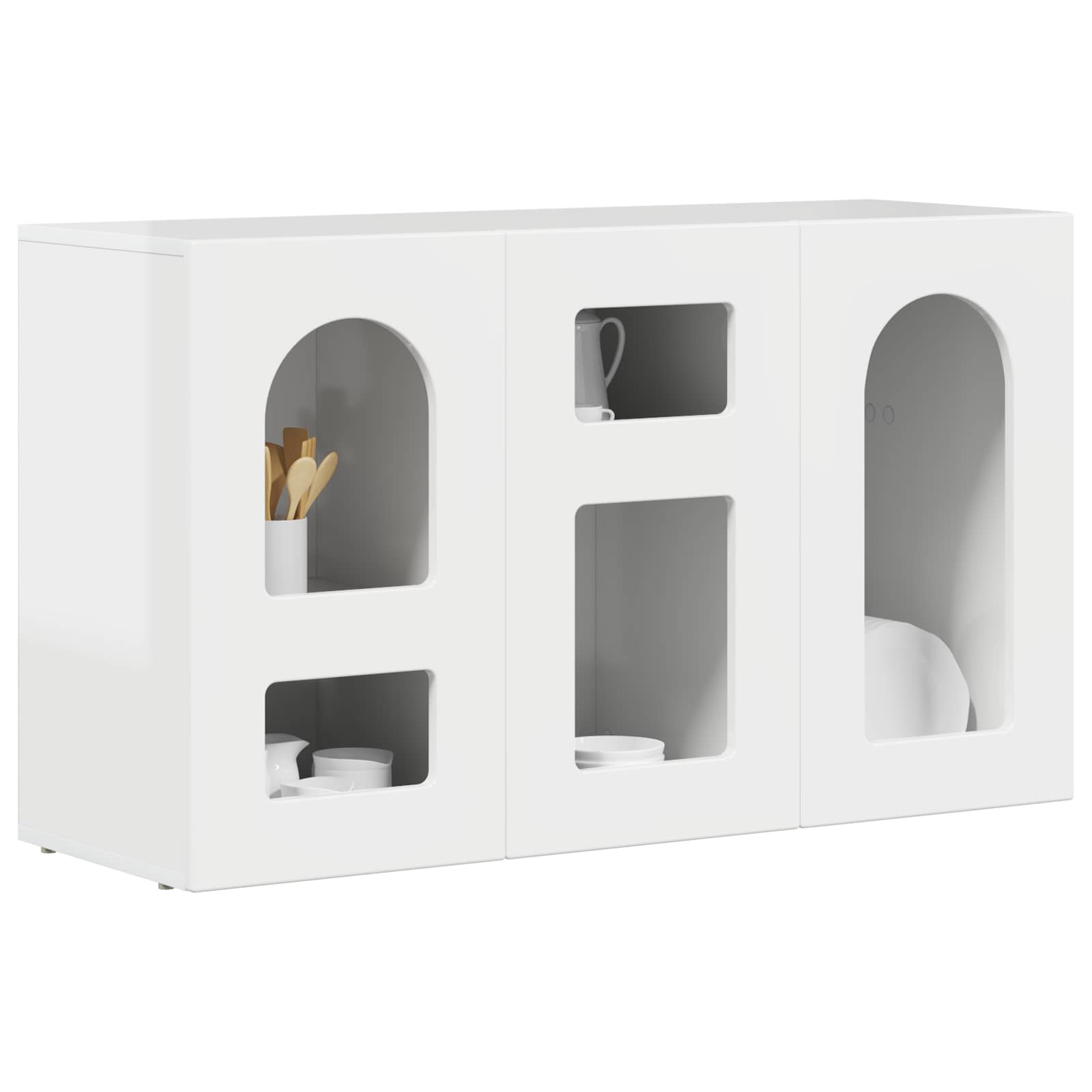 Kreveta Visoki sjaj bijela 100 x 35 x 59 cm Konstruirano drvo