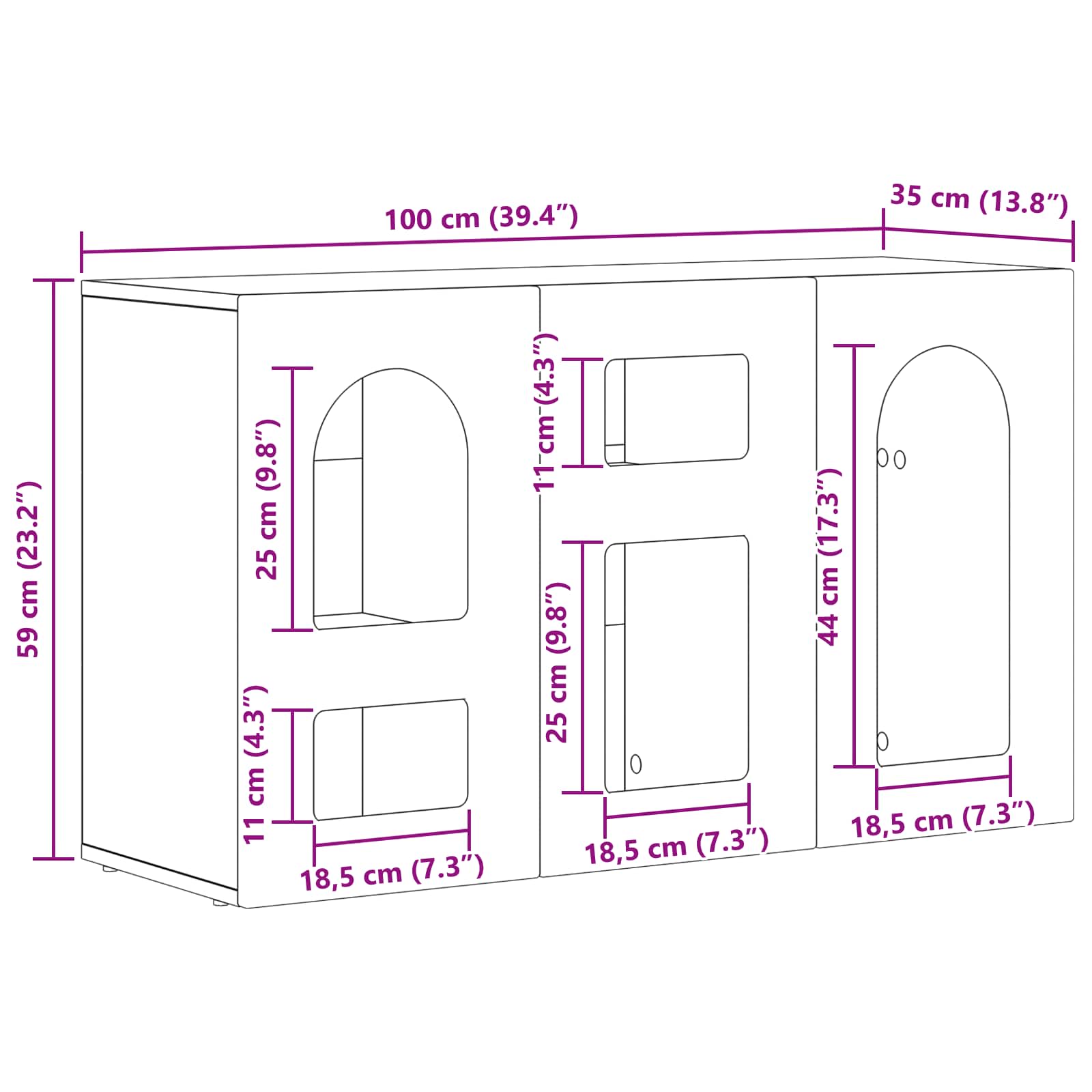 Kreveta Visoki sjaj bijela 100 x 35 x 59 cm Konstruirano drvo