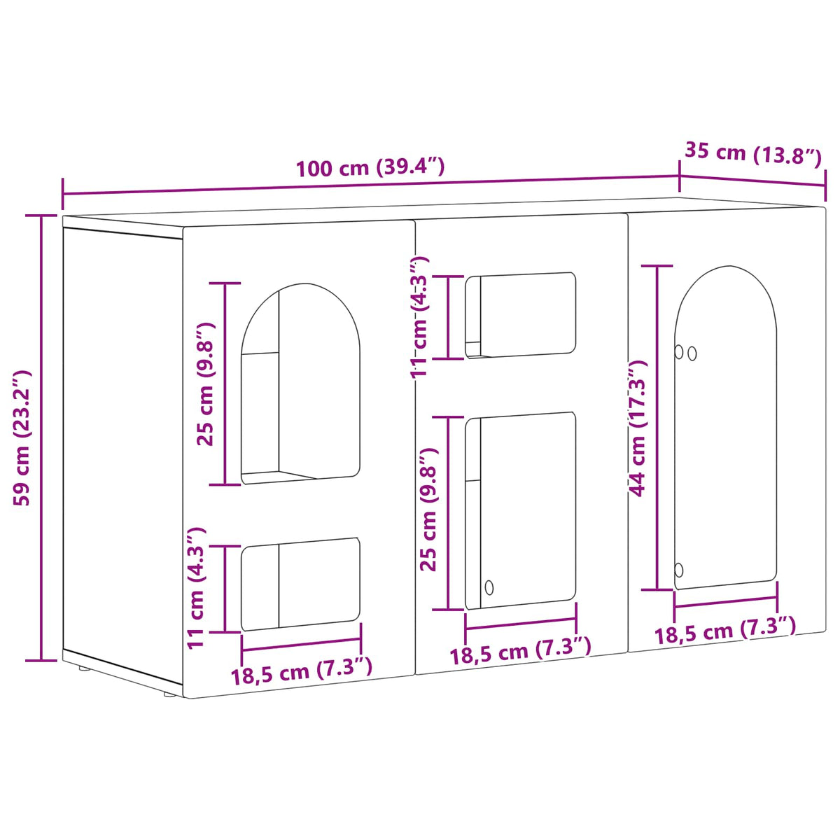 Kreveta Dimljeni hrast 100 x 35 x 59 cm Konstruirano drvo