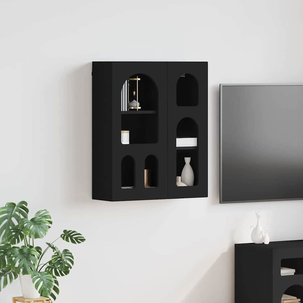 Viseći ormarić Zidne Crna 59 x 20 x 71.5 cm Konstruirano drvo