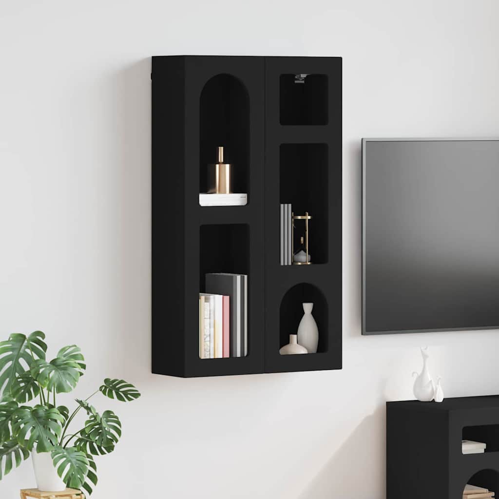 Viseći ormarić Zidne Crna 59 x 20 x 100 cm Konstruirano drvo